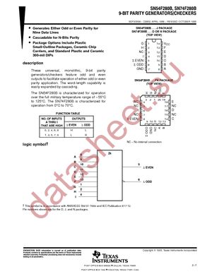 SN74F280BDG4 datasheet  